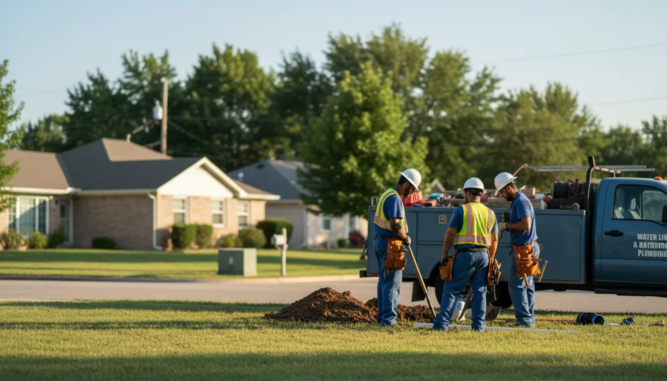 Residential water line and bathroom plumbing service in Huntingtown, MD